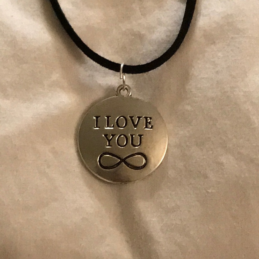 Handmade Silver Charm on Leather Necklace ❤️